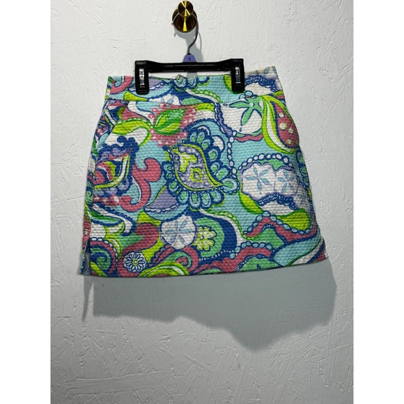Lilly Pulitzer Dresses & Skirts - Lilly Pulitzer Skirt 00 Multi Color Paisley Seersucker Mini Skirt